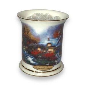 Avon Vintage Thomas Kinkade “Evening at Swanbrooke Cottage” Porcelain Votive Hol